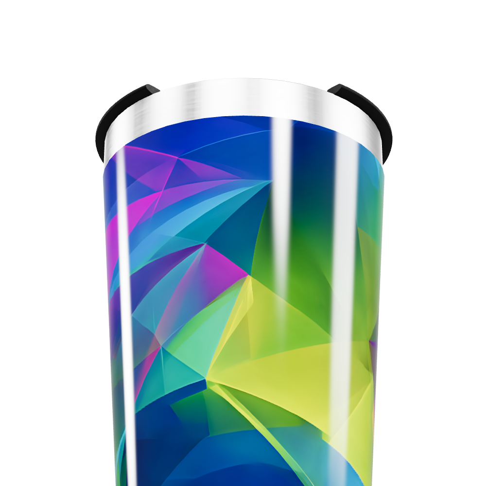 Copo Térmico - Design Geométrico Colorido