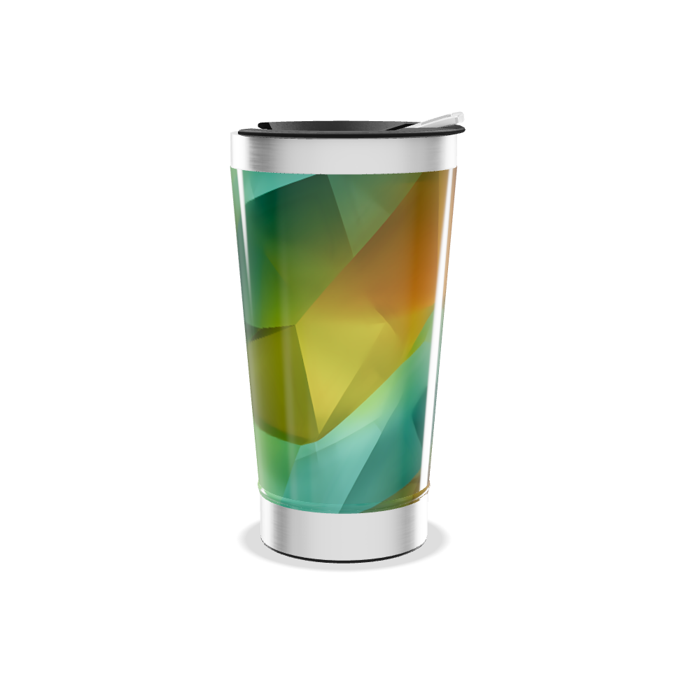 Copo Térmico - Verde Abstrato Aço Inox