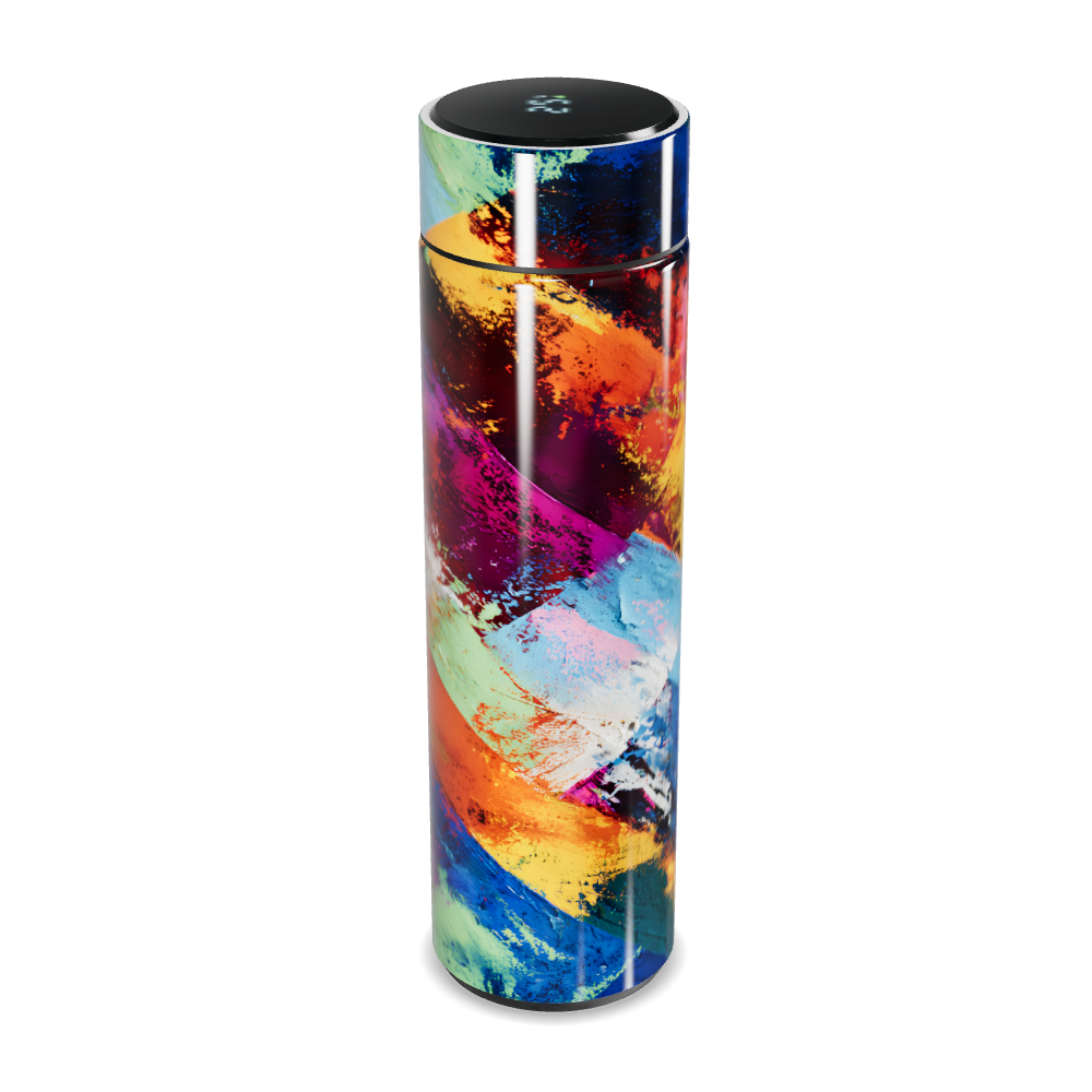 Garrafa Térmica Touch - Colorida Abstrata Inox