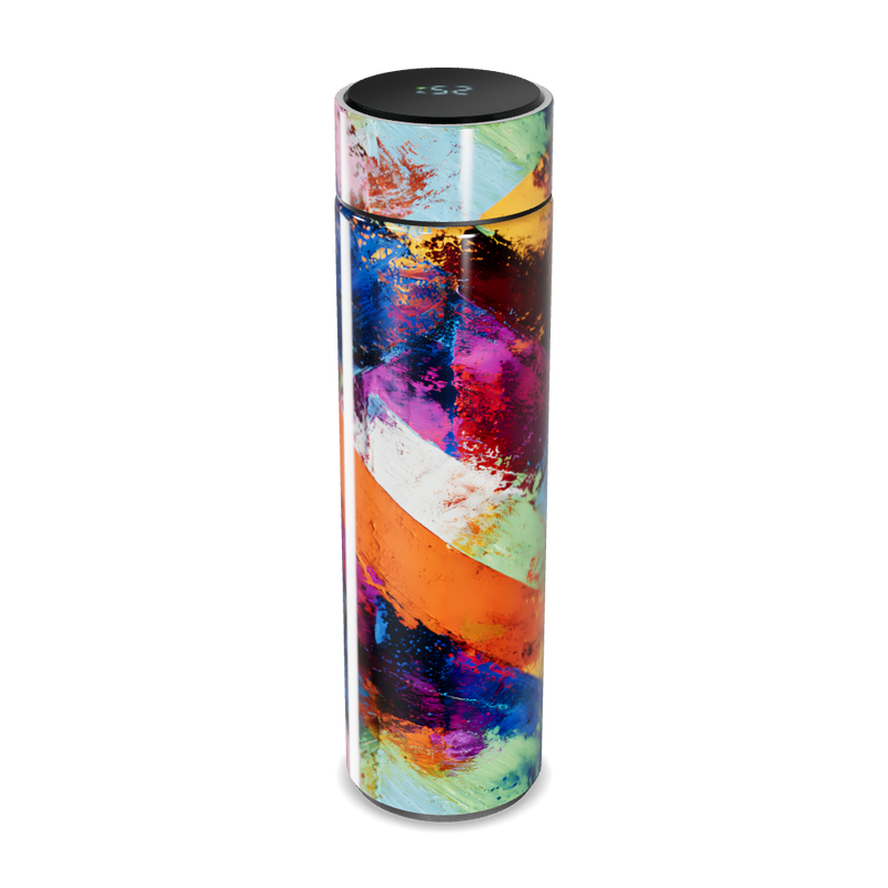 Garrafa Térmica Touch - Colorida Abstrata Inox