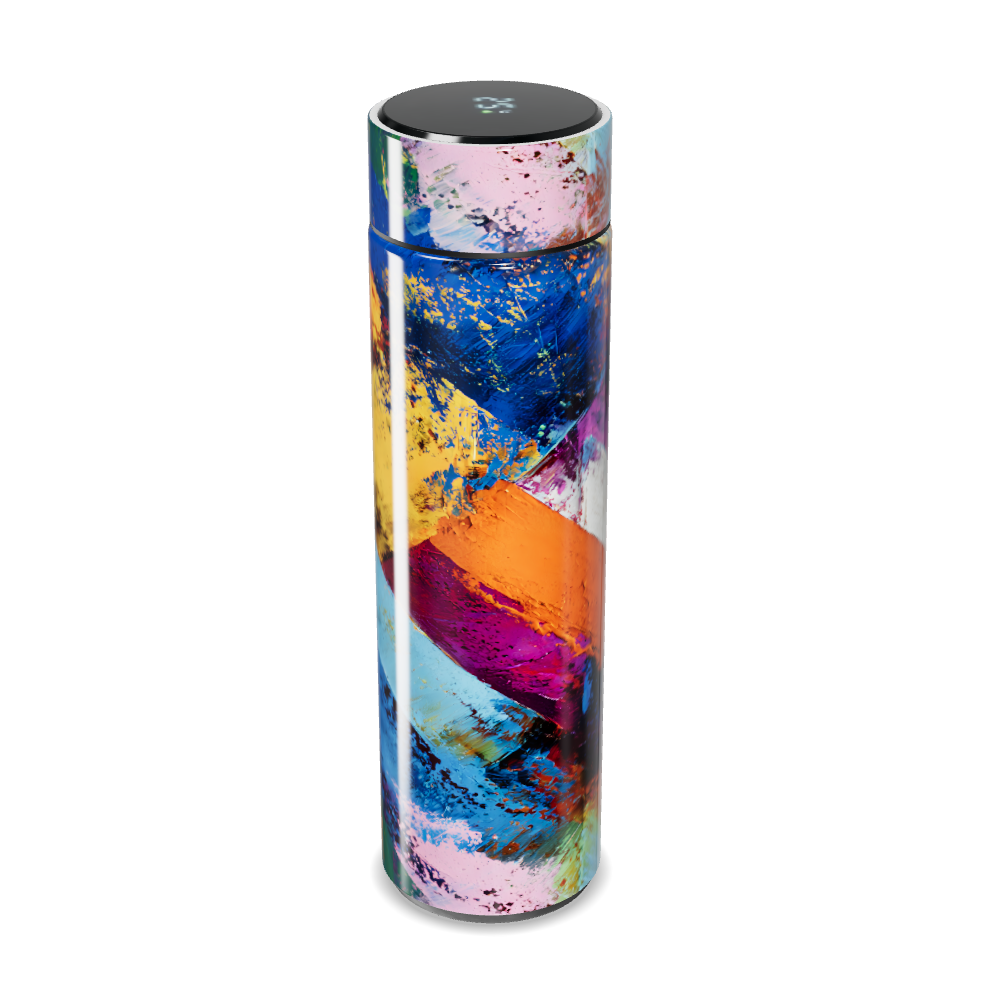 Garrafa Térmica Touch - Colorida Abstrata Inox