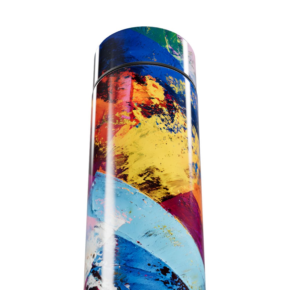 Garrafa Térmica Touch - Colorida Abstrata Inox