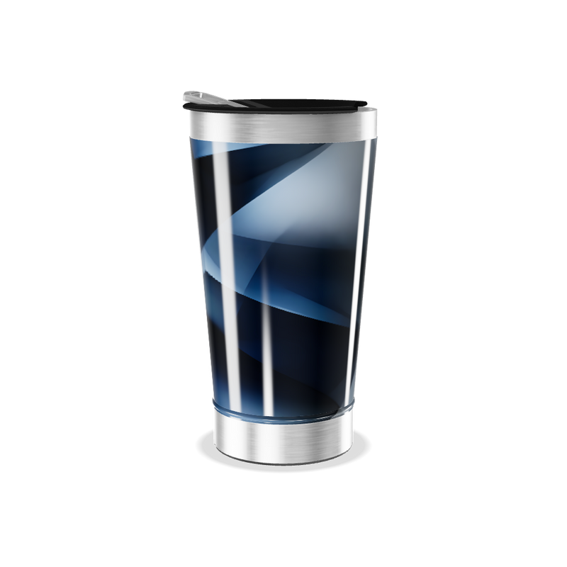 Copo Térmico - Azul Metálico Geométrico
