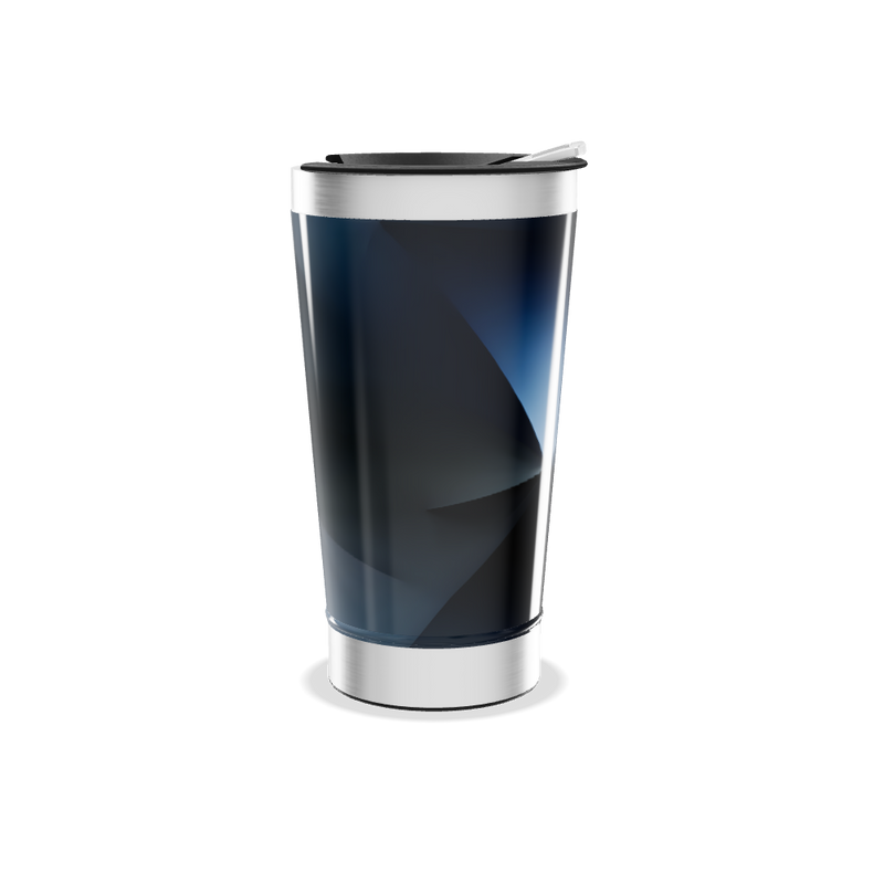 Copo Térmico - Azul Metálico Geométrico