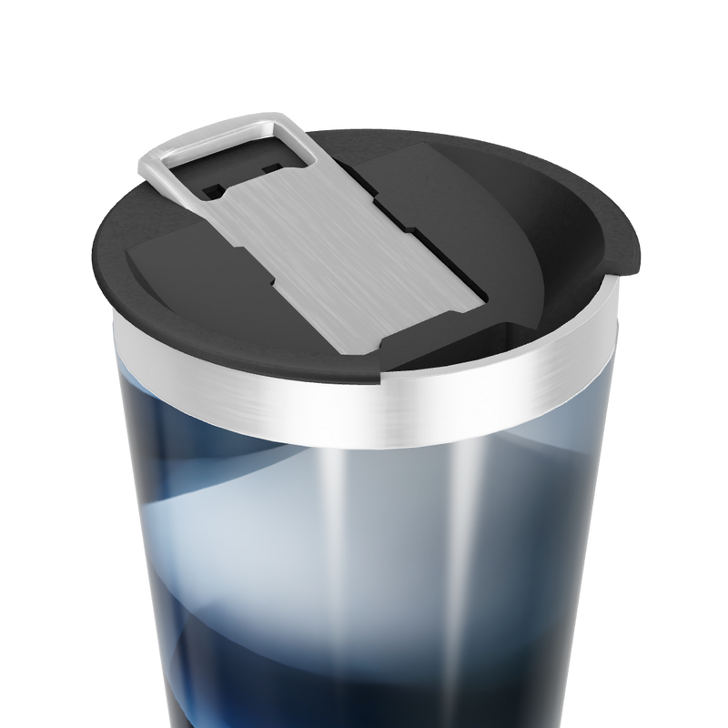 Copo Térmico - Azul Metálico Geométrico