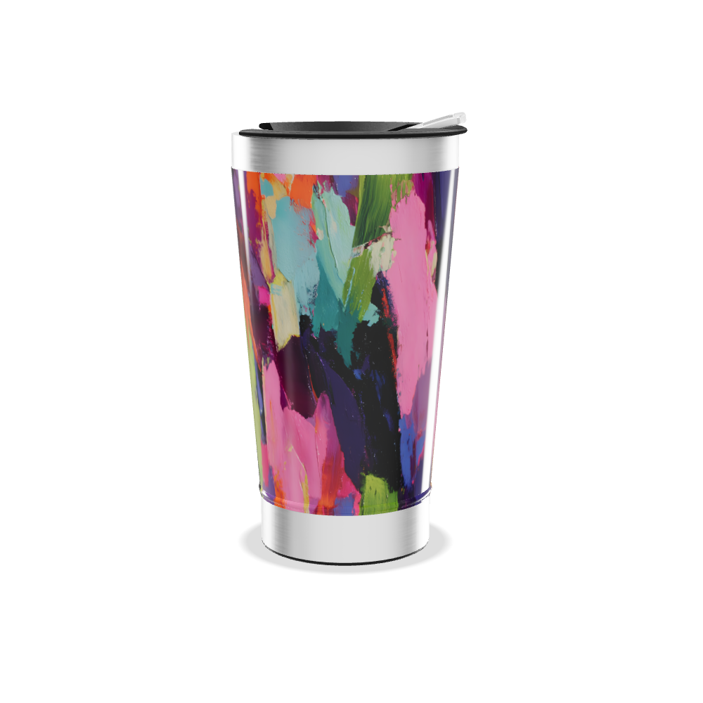Copo Térmico - Com estampa abstrata colorida