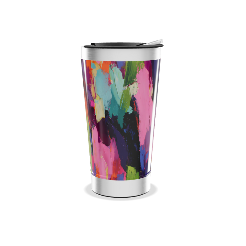 Copo Térmico - Com estampa abstrata colorida