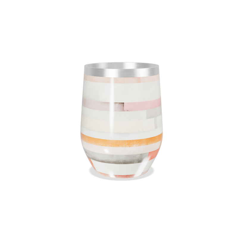 Copo Térmico Slim Listrado - Metal e Vidro