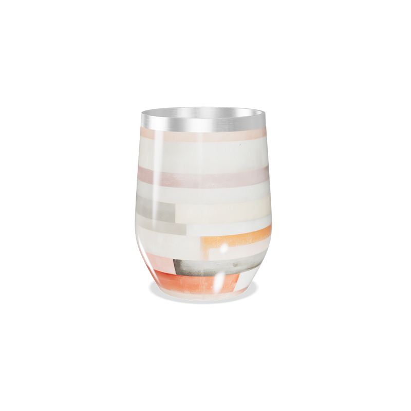 Copo Térmico Slim Listrado - Metal e Vidro