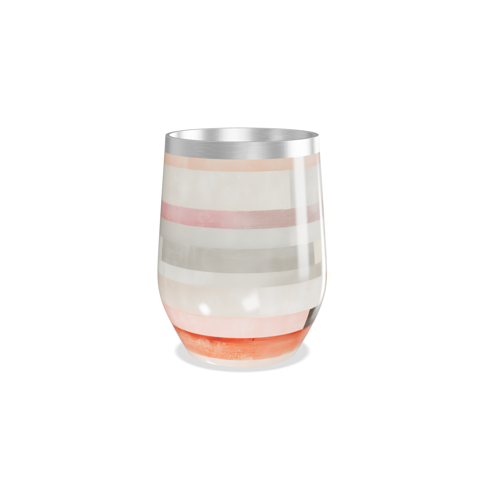 Copo Térmico Slim Listrado - Metal e Vidro