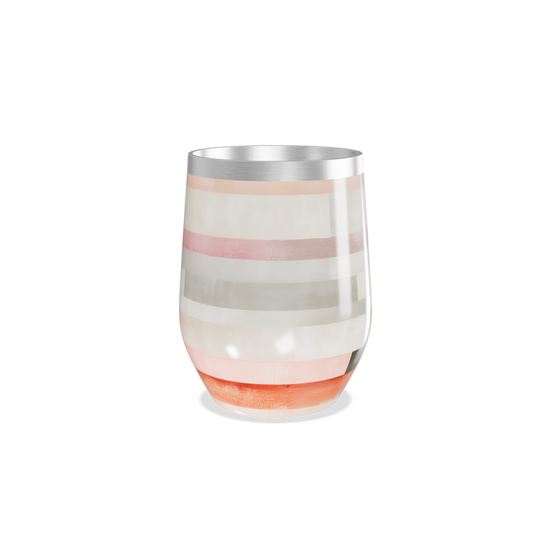 Copo Térmico Slim Listrado - Metal e Vidro