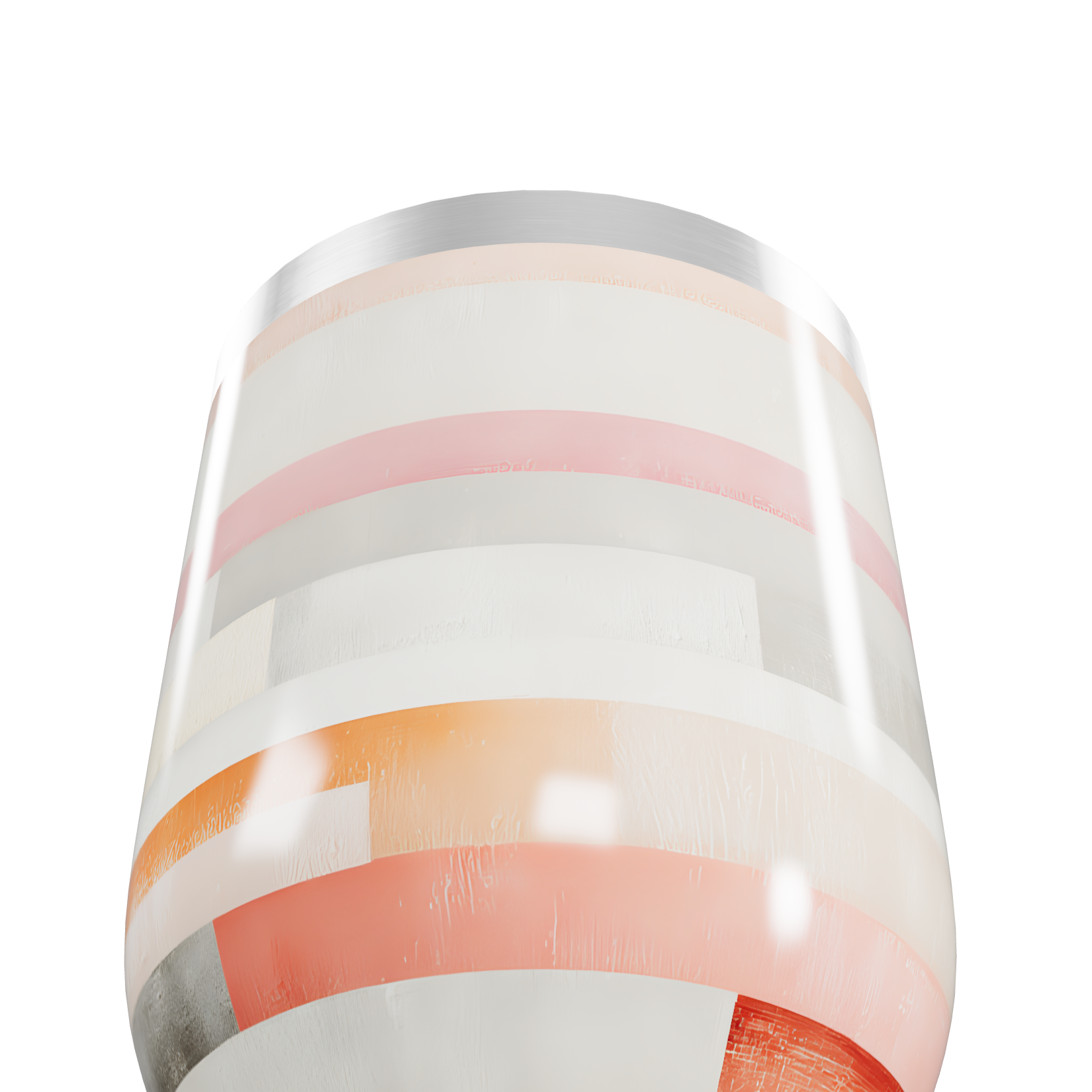 Copo Térmico Slim Listrado - Metal e Vidro