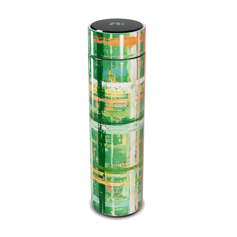 Garrafa Térmica Touch - Estampa Verde Abstrata