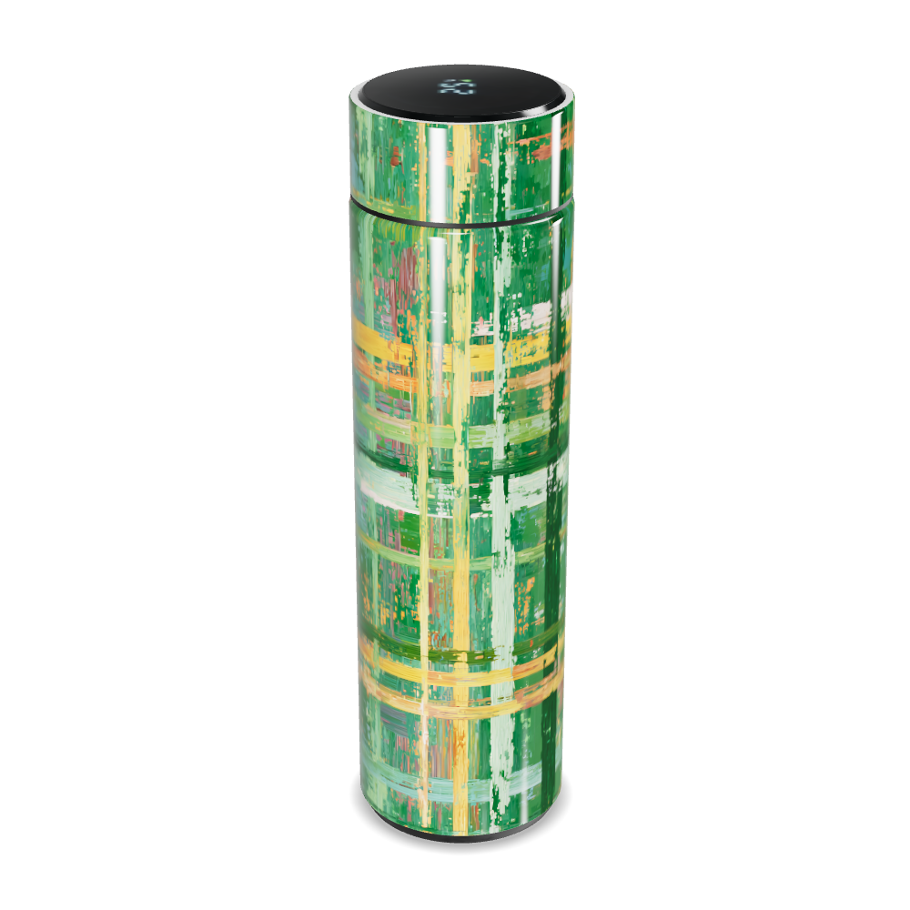 Garrafa Térmica Touch - Estampa Verde Abstrata