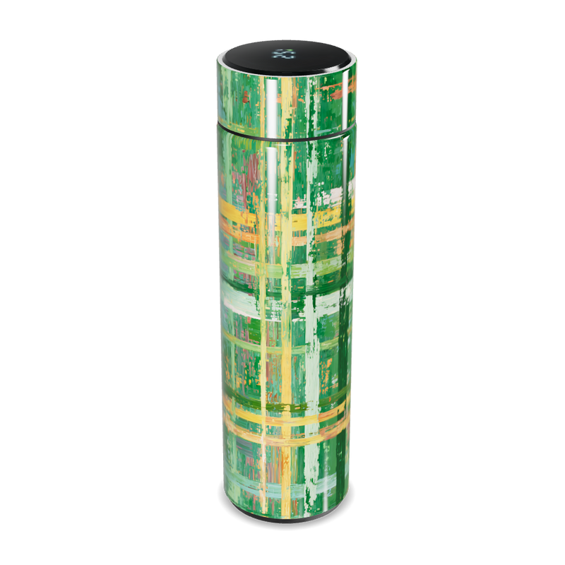 Garrafa Térmica Touch - Estampa Verde Abstrata