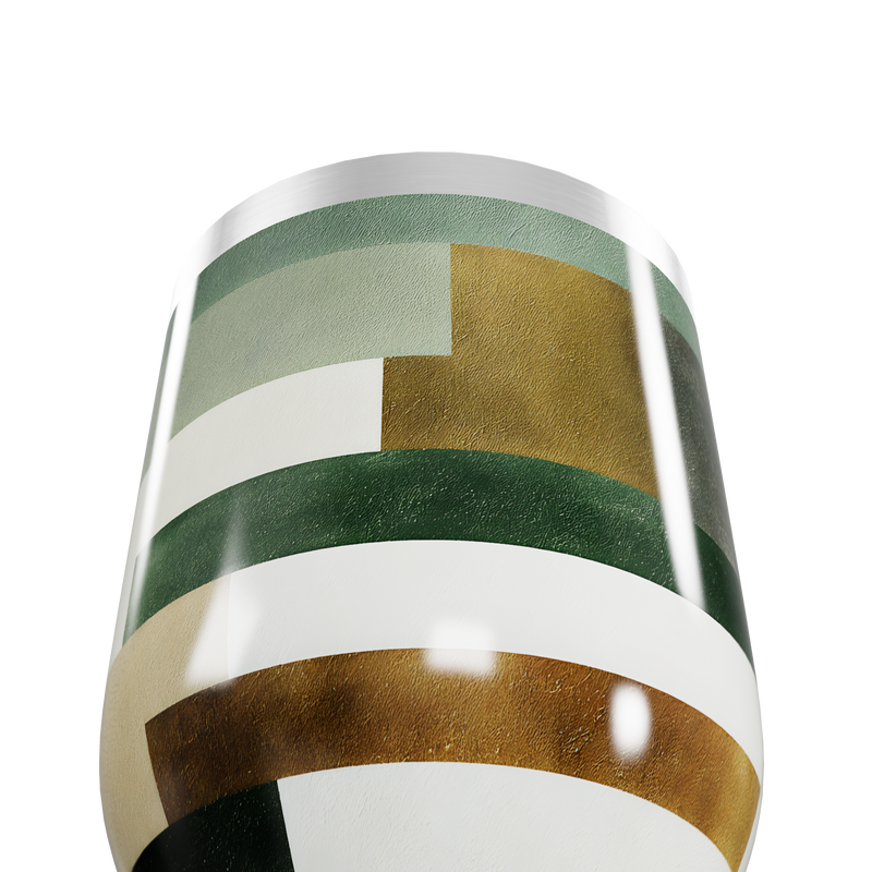 Copo Térmico Slim - Listras Verde e Marrom