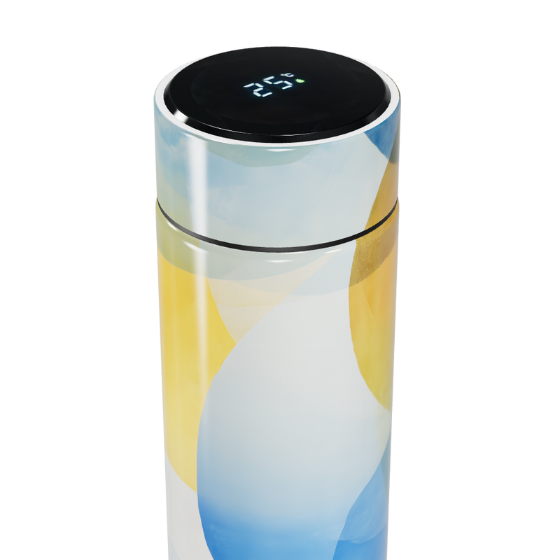 Garrafa Térmica Touch - Estampa Abstrata Colorida