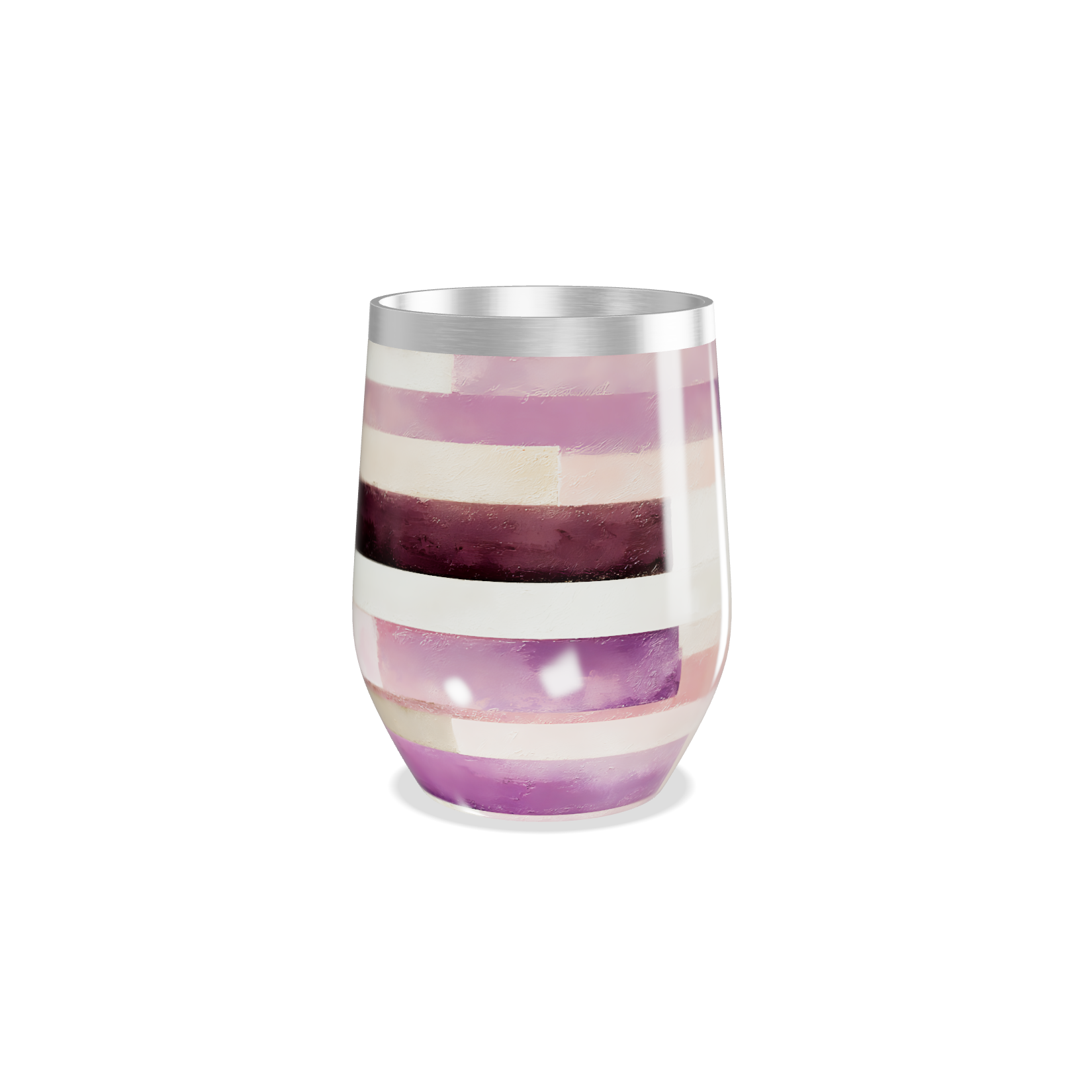 Copo Térmico Slim - Listras Coloridas Aço Inox