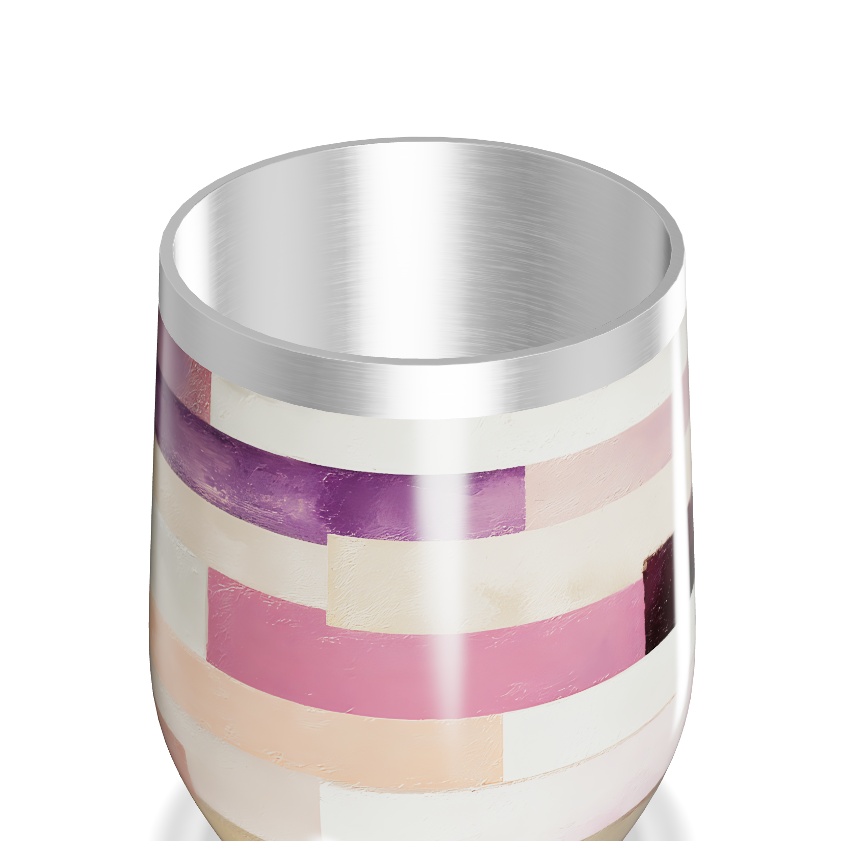 Copo Térmico Slim - Listras Coloridas Aço Inox