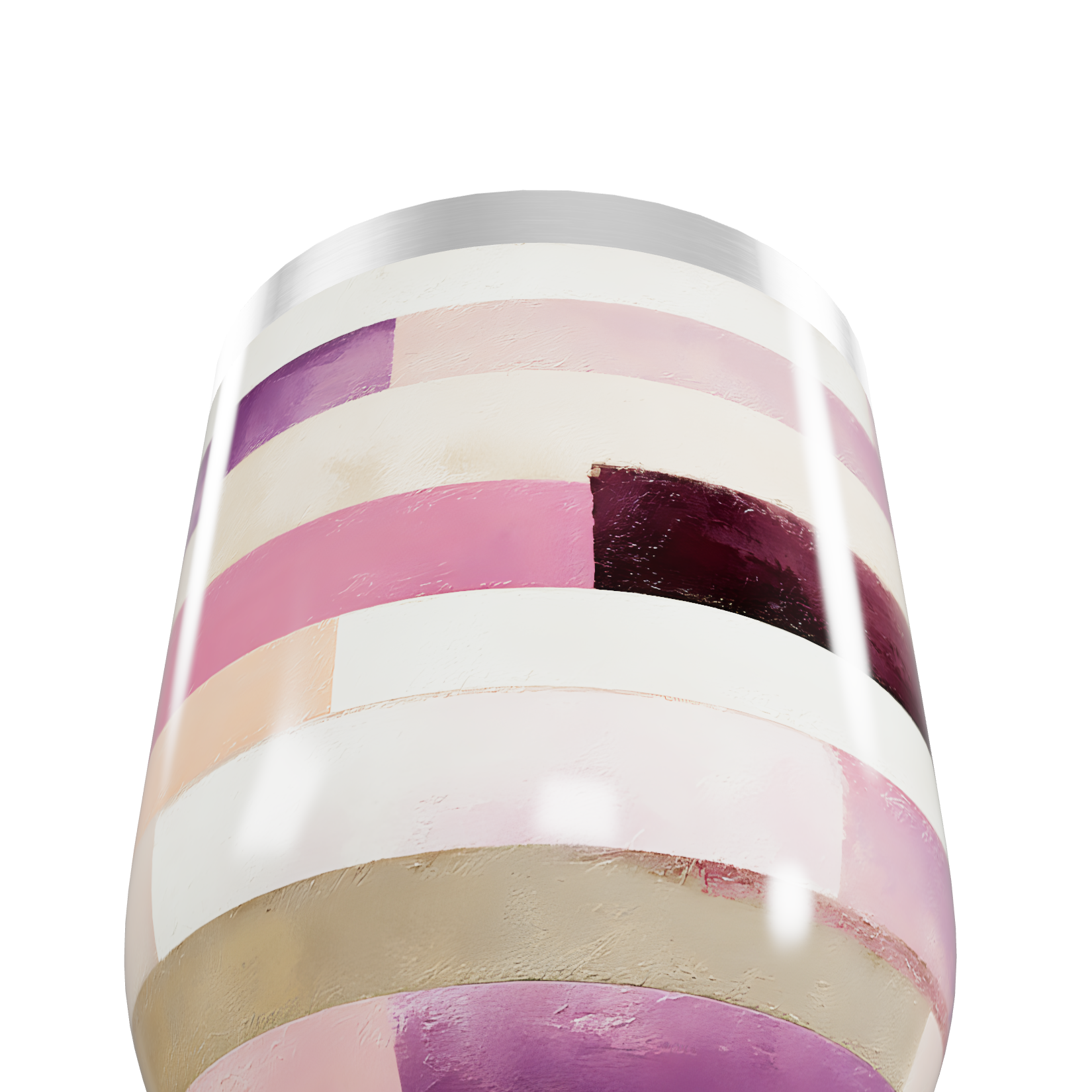 Copo Térmico Slim - Listras Coloridas Aço Inox