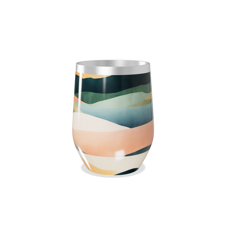 Copo Térmico Slim - Estampa Ondas Coloridas