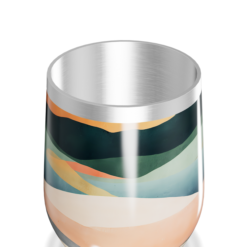 Copo Térmico Slim - Estampa Ondas Coloridas