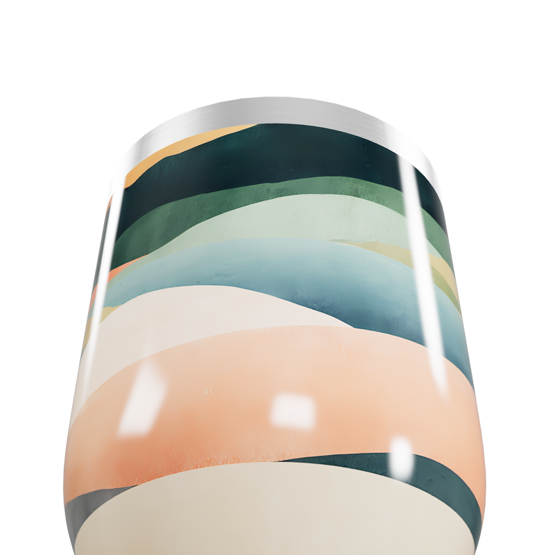 Copo Térmico Slim - Estampa Ondas Coloridas