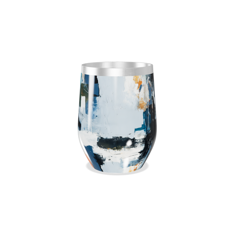 Copo Térmico Slim - Estampa Abstrata Azul