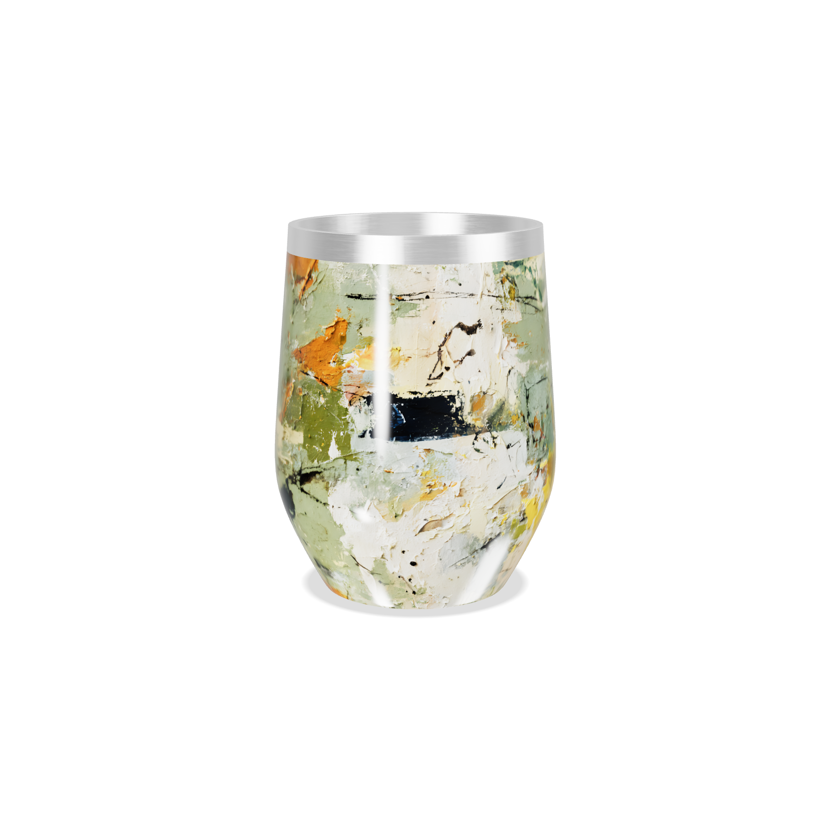 Copo Térmico Slim - Estampa Abstrata Colorida