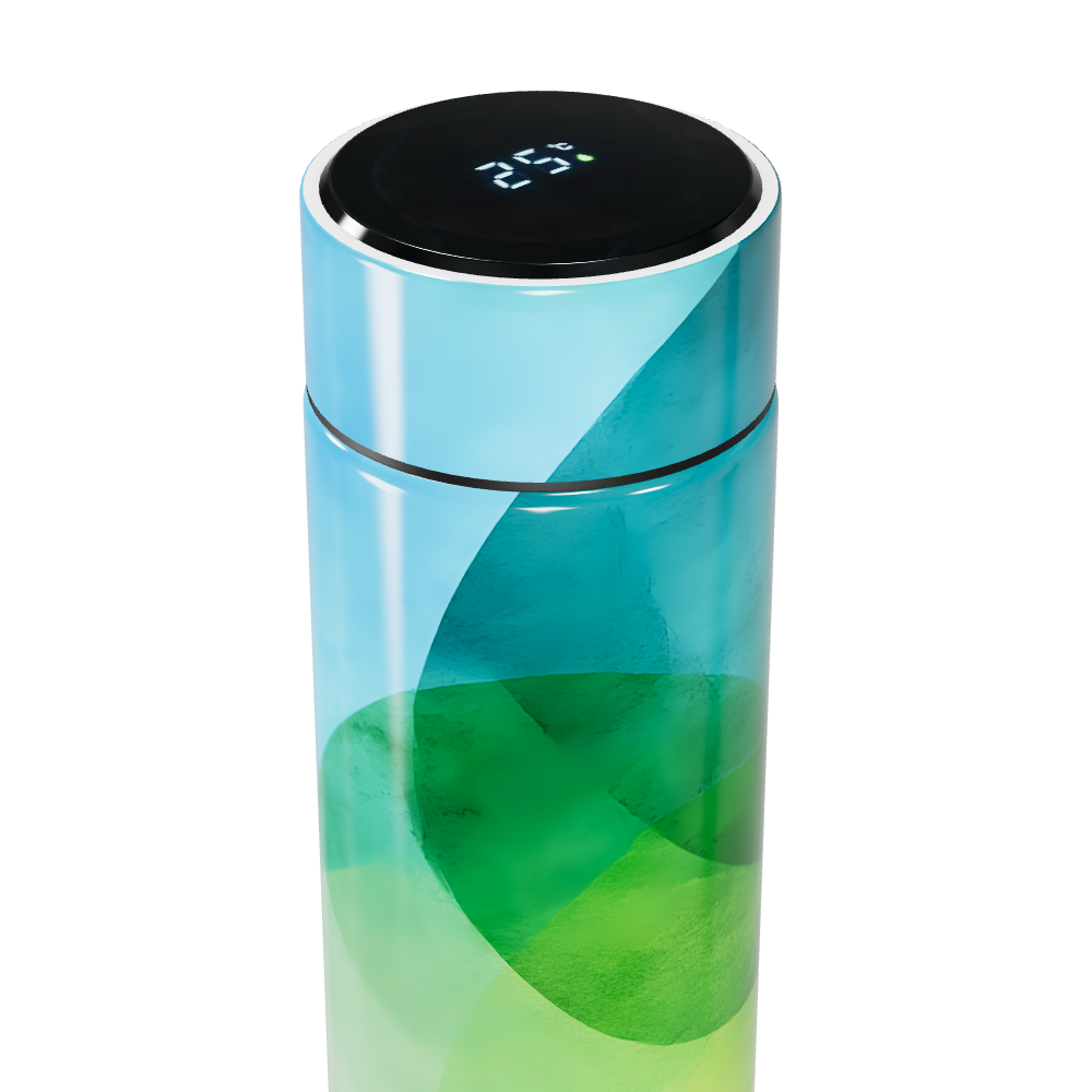 Garrafa Térmica Touch - Estampa Azul Verde