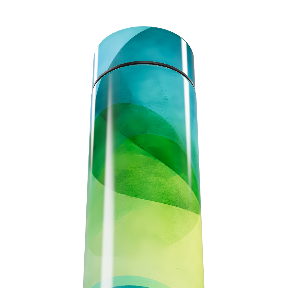 Garrafa Térmica Touch - Estampa Azul Verde