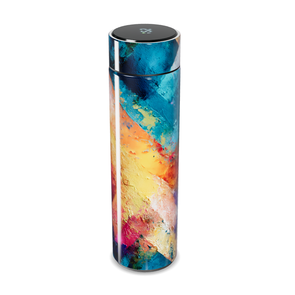 Garrafa Térmica Touch - Estampa Abstrata Colorida