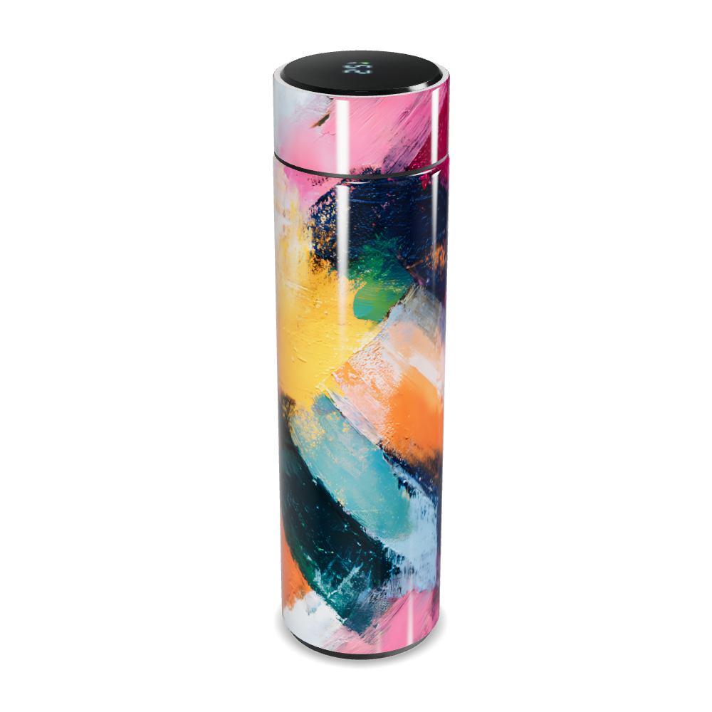 Garrafa Térmica Touch - Estampa Abstrata Colorida