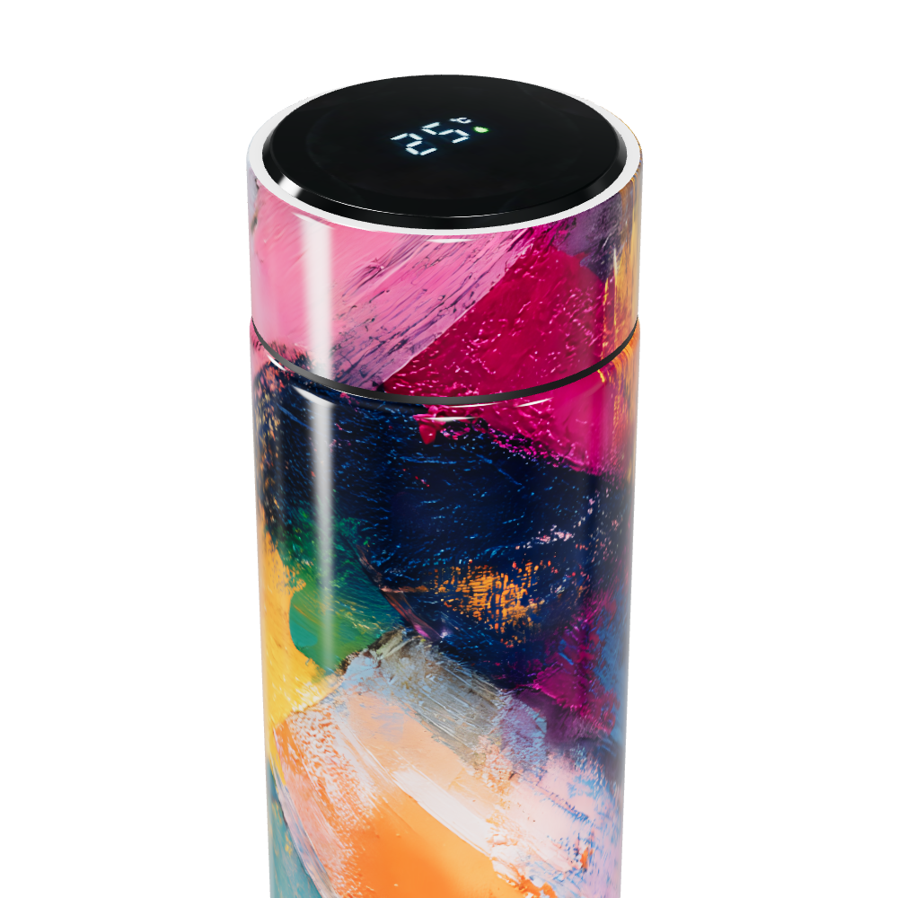 Garrafa Térmica Touch - Estampa Abstrata Colorida