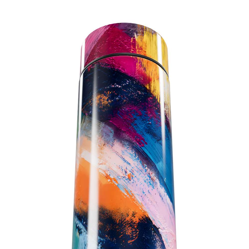 Garrafa Térmica Touch - Estampa Abstrata Colorida