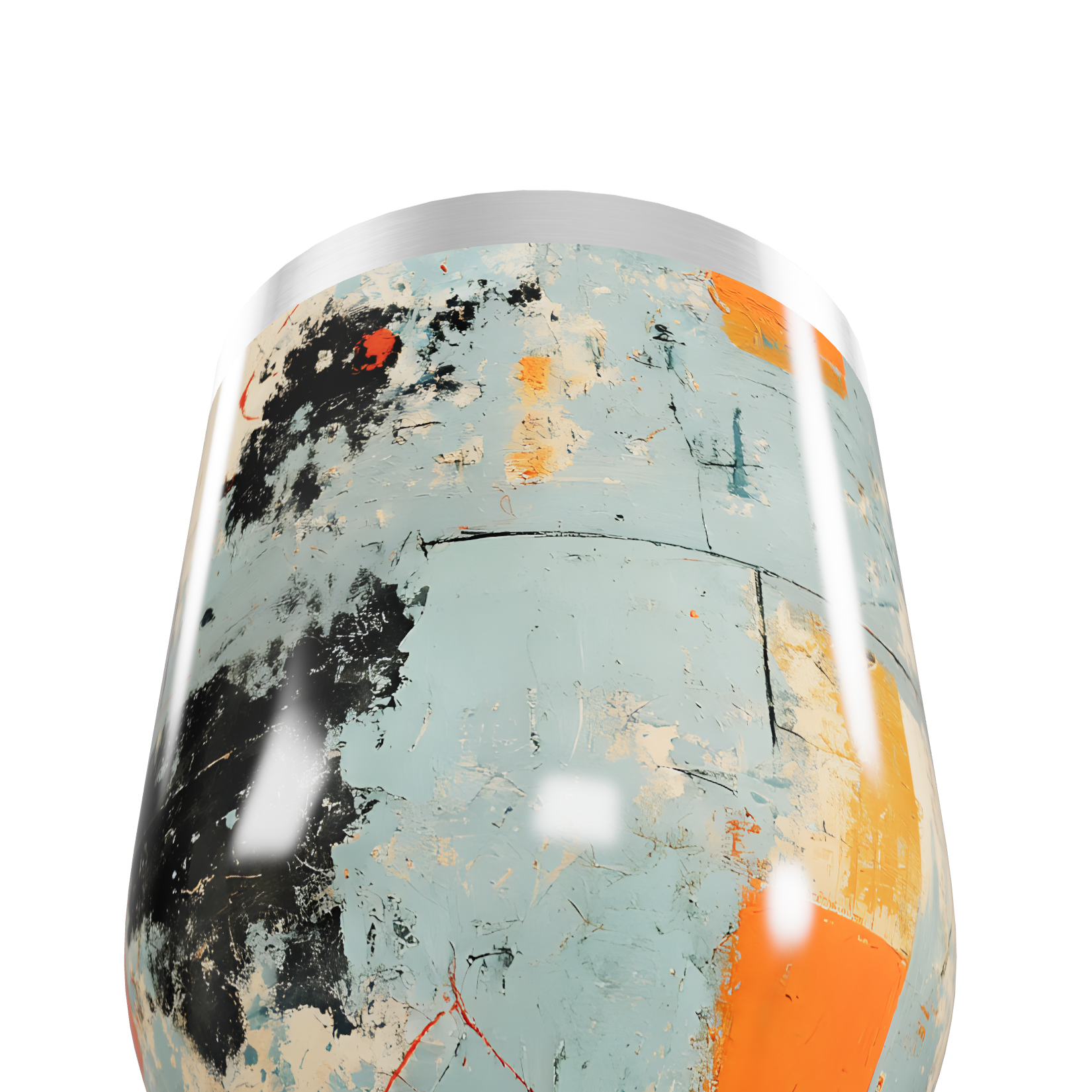 Copo Térmico Slim - Estampa Abstrata Colorida