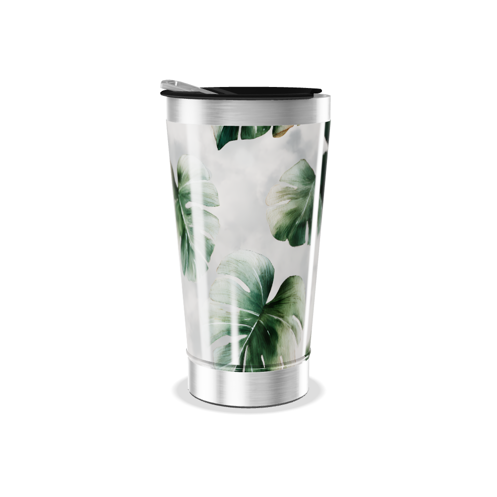 Copo Térmico - Folhas Tropicais Inox