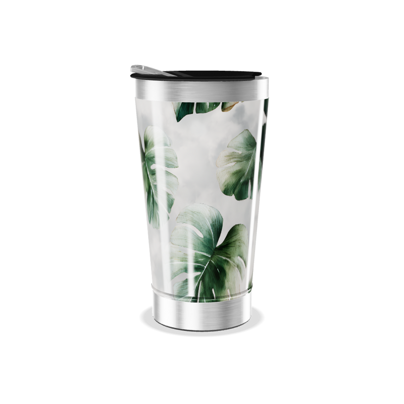 Copo Térmico - Folhas Tropicais Inox