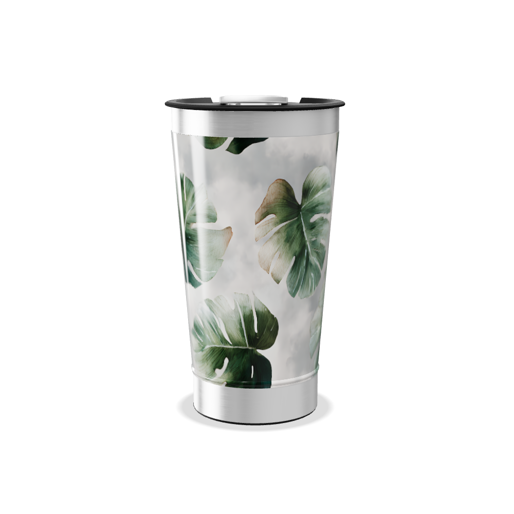 Copo Térmico - Folhas Tropicais Inox