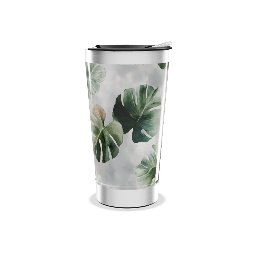 Copo Térmico - Folhas Tropicais Inox