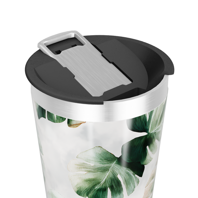 Copo Térmico - Folhas Tropicais Inox