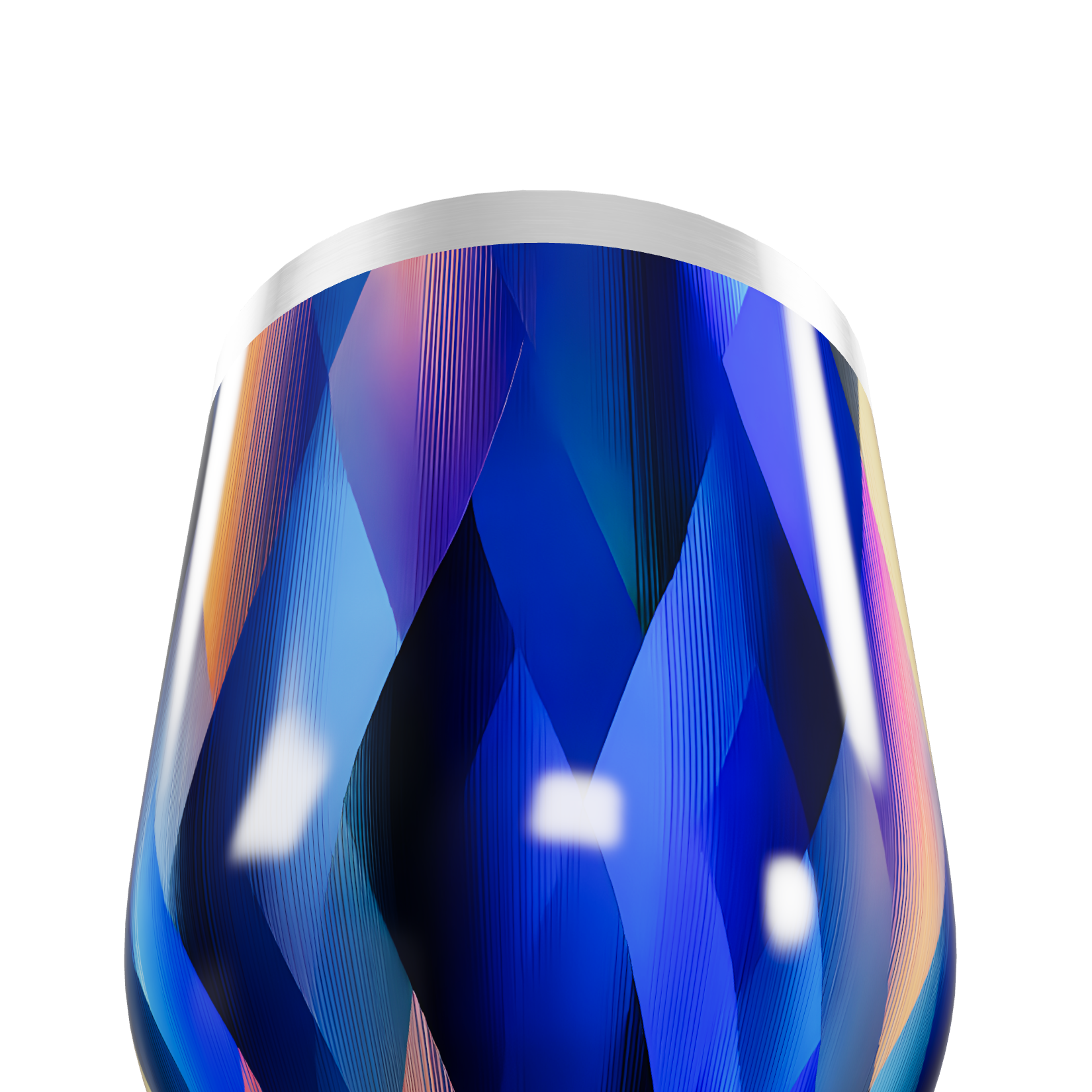 Copo Térmico Slim - Azul Geométrico Metalizado