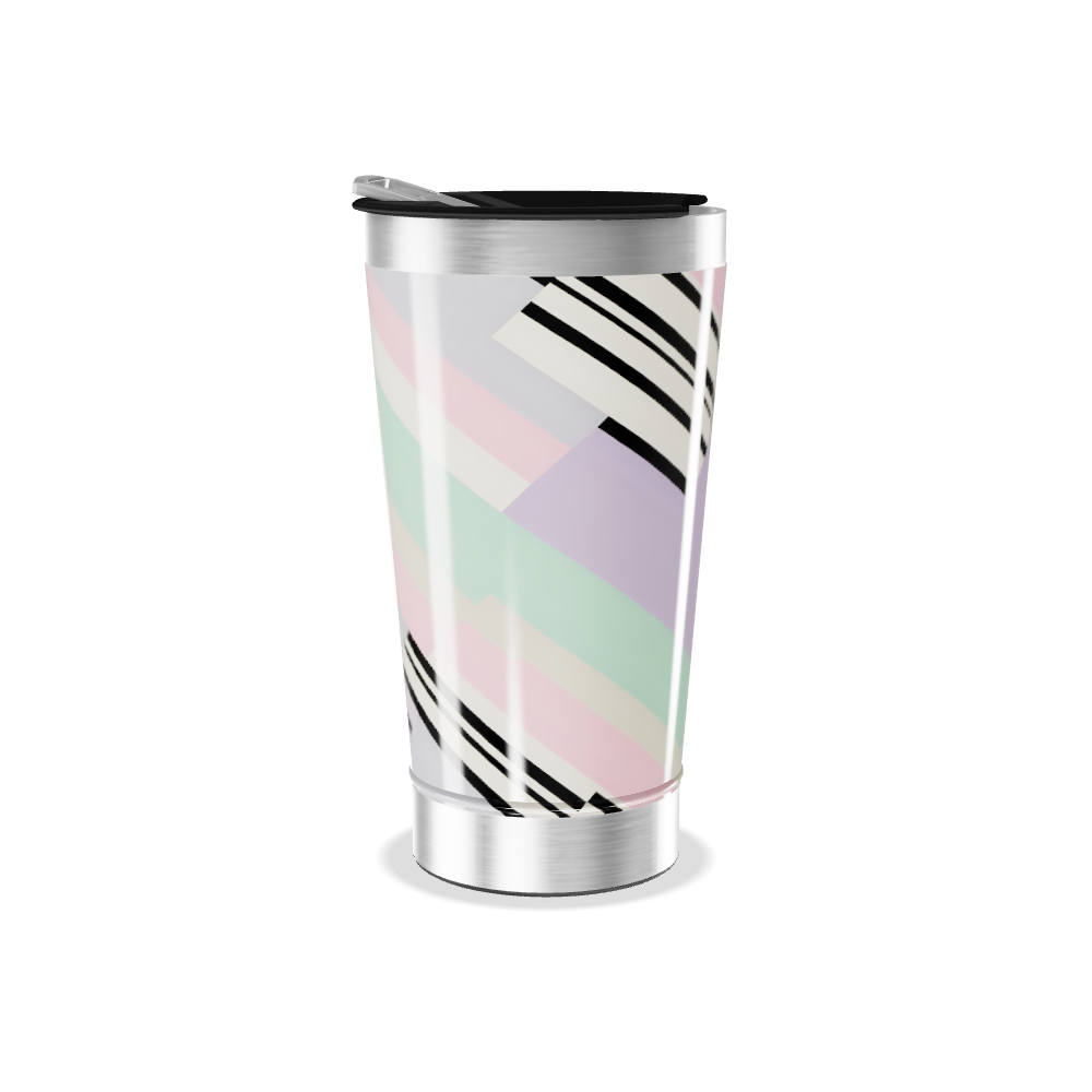Copo Térmico - Estampado Listras Coloridas