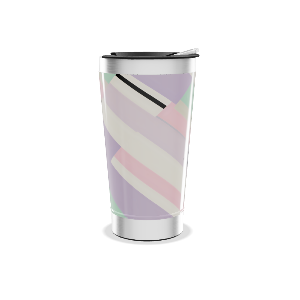 Copo Térmico - Estampado Listras Coloridas