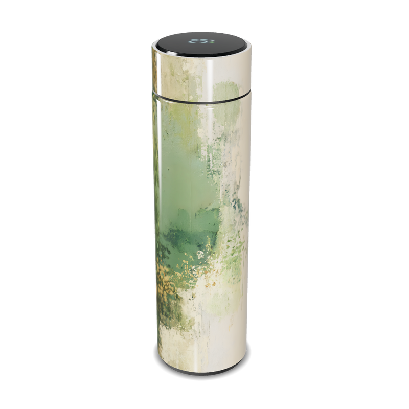 Garrafa Térmica Touch - Pintura Verde Abstrata