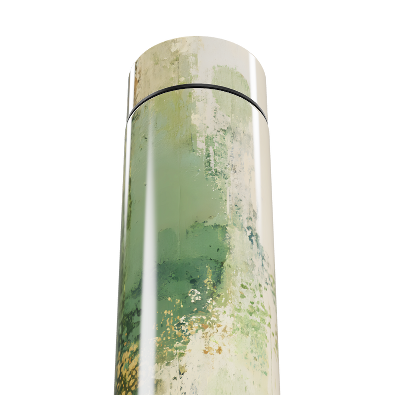 Garrafa Térmica Touch - Pintura Verde Abstrata