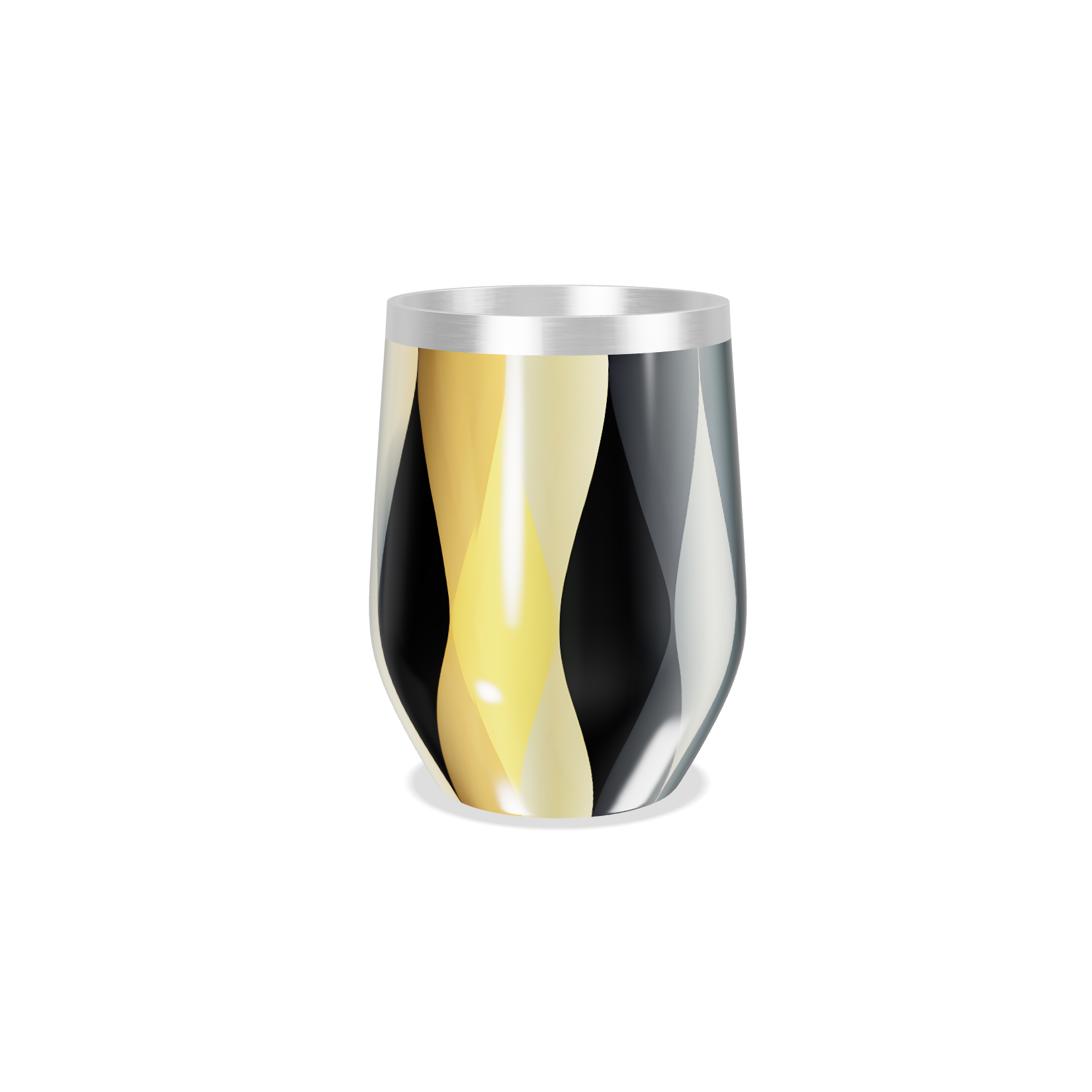 Copo Térmico Slim - Metalizado Preto Dourado