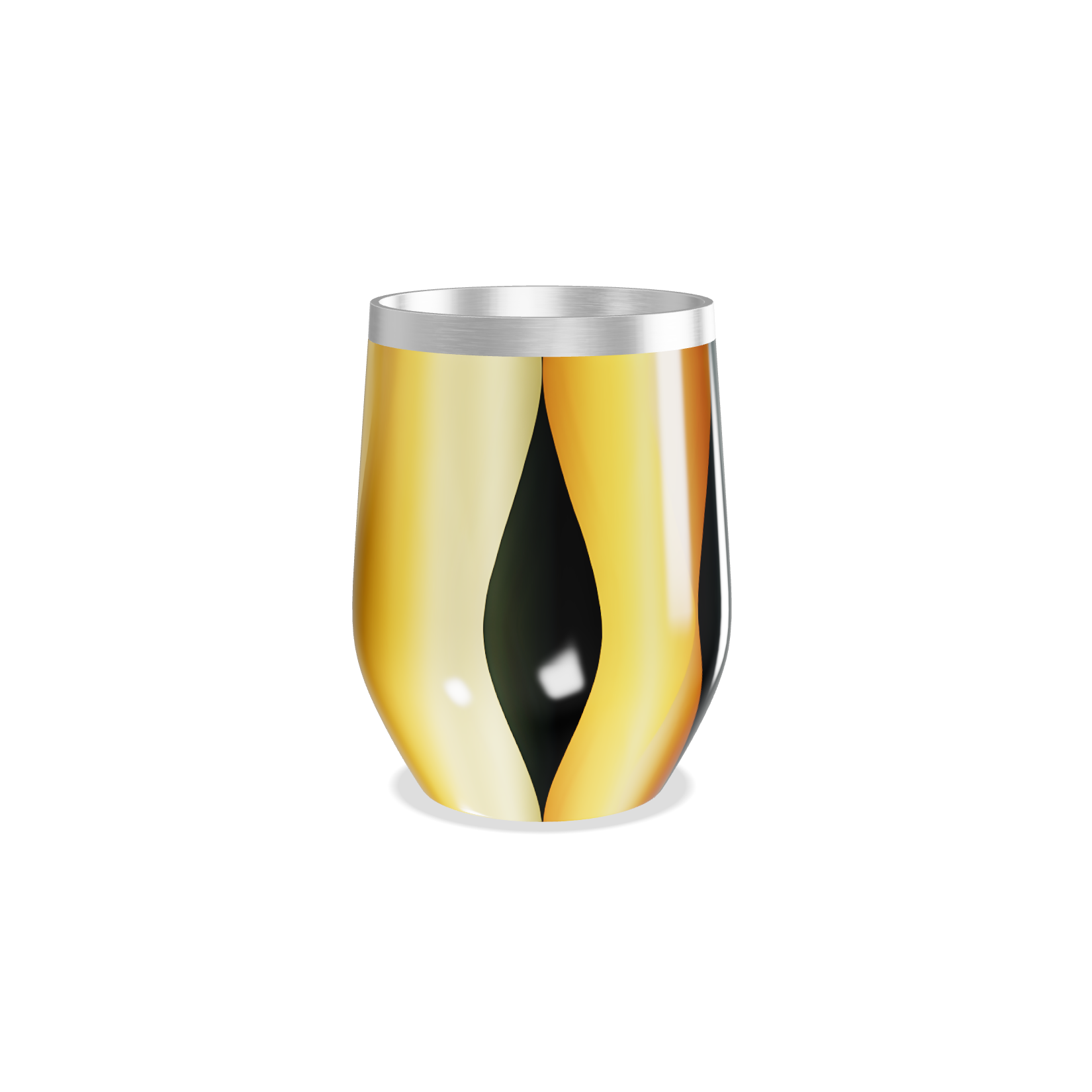 Copo Térmico Slim - Metalizado Preto Dourado