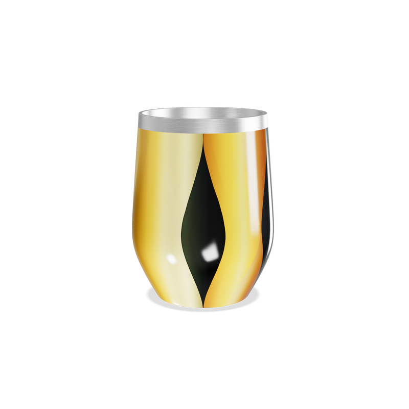 Copo Térmico Slim - Metalizado Preto Dourado