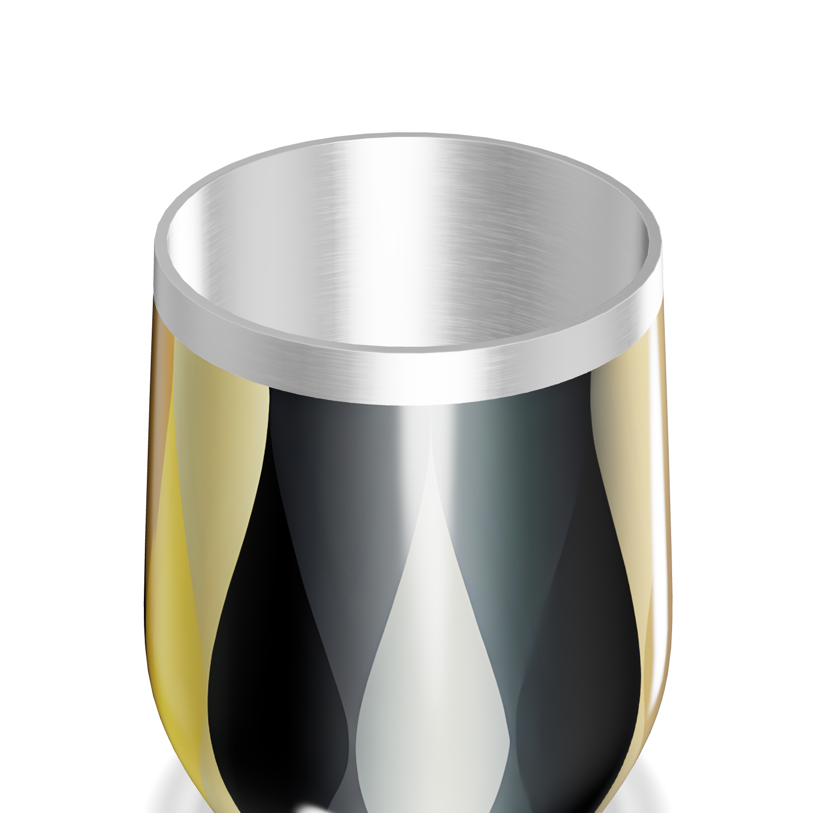 Copo Térmico Slim - Metalizado Preto Dourado